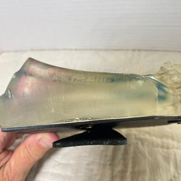 Dolphin-Themed Oval Mirror With Blue & Clear Resin Frame - Picture 12 of 12